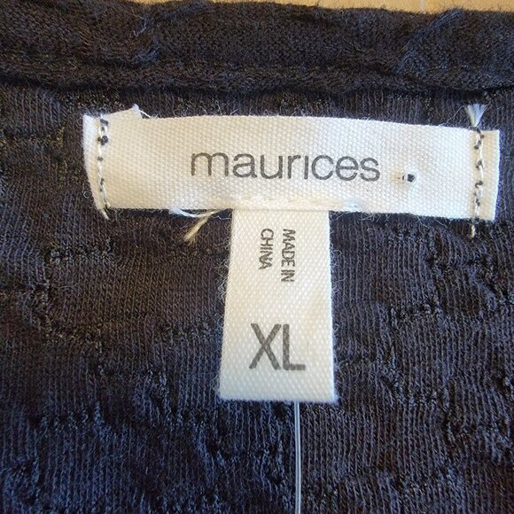 Maurices Womens Shirt Size XL NWT‎ Black Classic Career Dressy Flowy Top - Picture 2 of 11